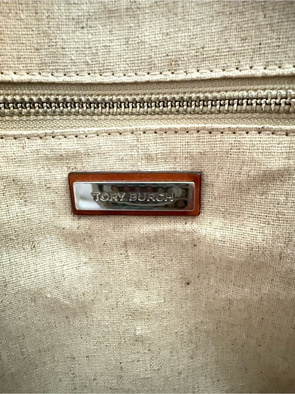 TORY BURCH Miller Tote with MultiColor Strap Beige - Picture 6 of 8